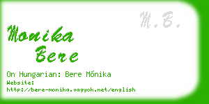 monika bere business card