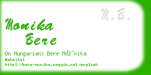 monika bere business card